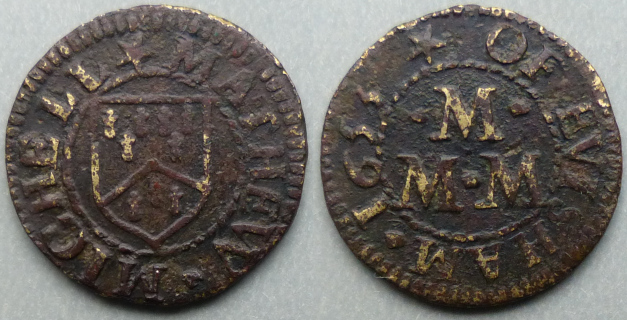 Evesham, Mathew Michell 1653 farthing